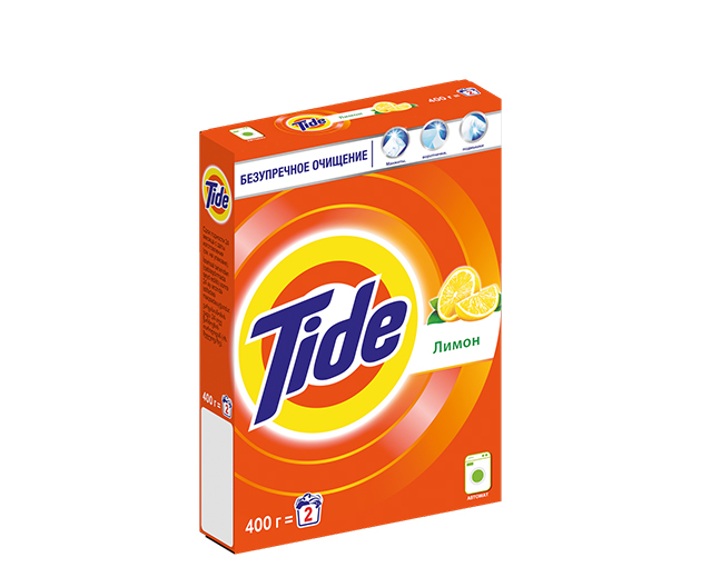 Tide washing powder colored